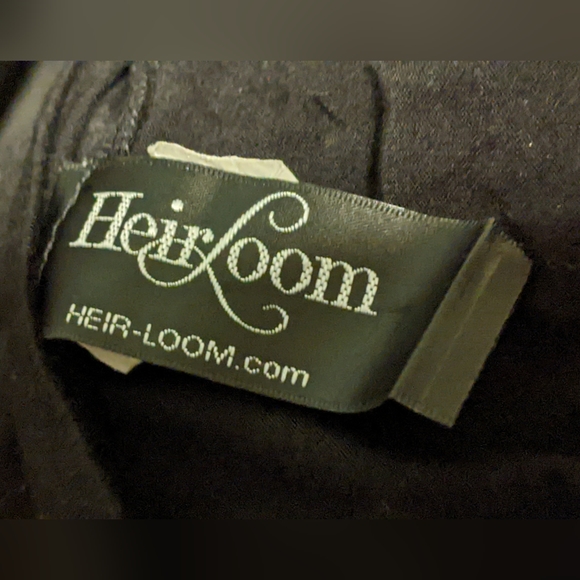 Heirloom Black Long Shirt with Lace Trim- 3X - Picture 6 of 7